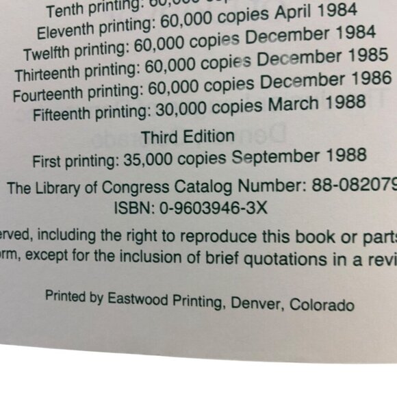 Colorado Cache Cookbook Junior League Denver 10th Anniversary Ltd Ed Spiral 1988 - Picture 5 of 12